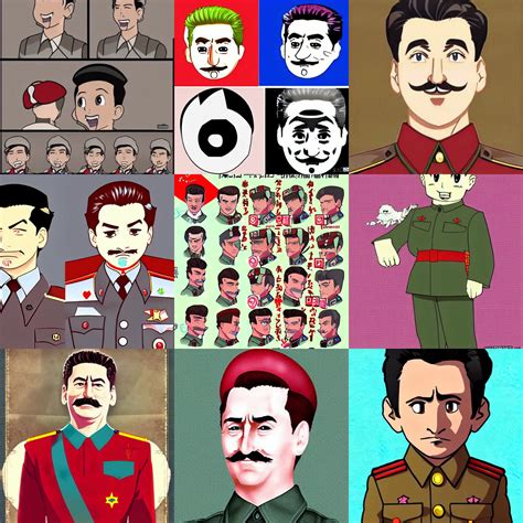 Cute Kawaii Stalin Anime Style Stable Diffusion