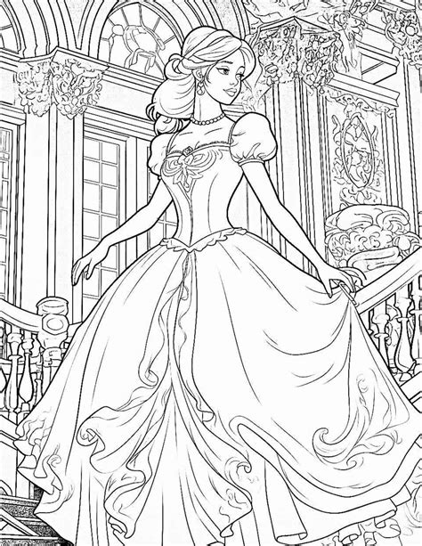 Disney Princess Coloring Pages Cinderella To Print