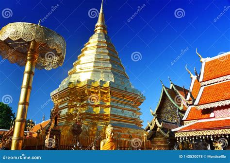 Wat Phra That Doi Suthep Temple In Chiang Mai Province Thailand Stock