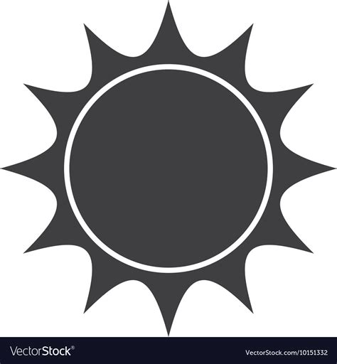 Sunny silhouette sun abstract icon graphic Vector Image