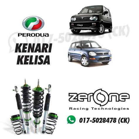 Perodua Kelisa Kenari ZERONE SSR550 Fully Adjustable Suspension