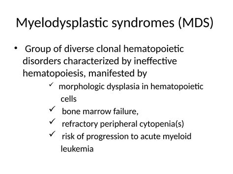 The 2016 Revision To The Who Classification Of Myelodysplastic