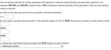 Solved Annual Starting Salaries For College Graduates With Chegg