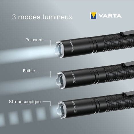 Varta Torche Varta Aluminium Light F Pro Piles Incluses Lumens