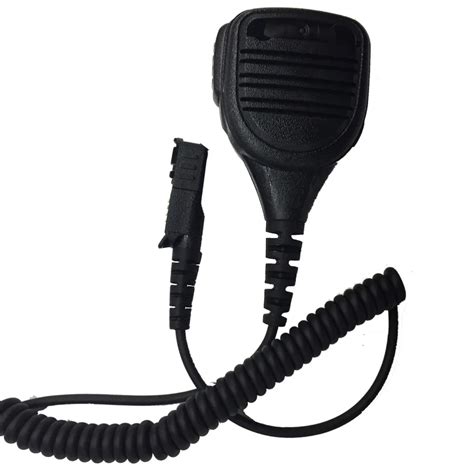 Black Ptt Handheld Shoulder Waterproof Speaker Mic For Motorola Radio