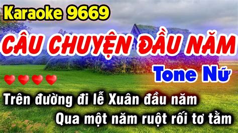 Karaoke CÂu ChuyỆn ĐẦu NĂm Tone Nữ Nhạc Sống Beat Chuẩn Sunny Dễ Hát