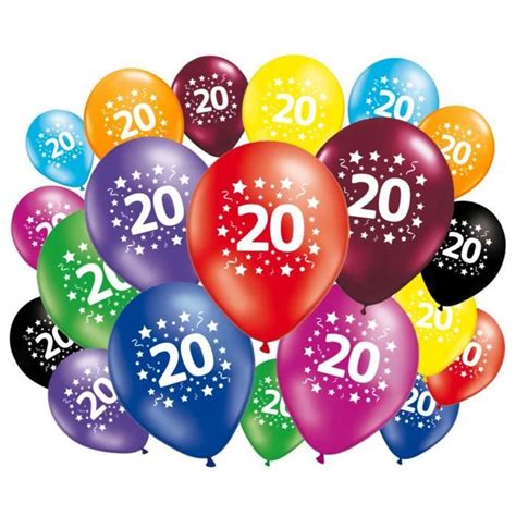 20 ballons anniversaire 20 ans Achat Vente ballon décoratif