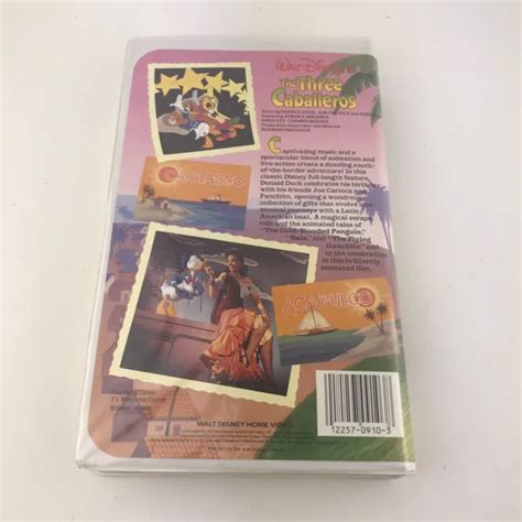 The Three Caballeros Disney Vhs Clamshell Vintage Movie Walt Disney