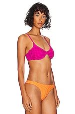 Good American Jacquard Demi Cup Bikini Top In Hawaiian Pink Revolve