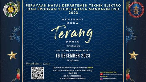 Perayaan Natal Keluarga Besar Departemen Teknik Elektro Dan Program