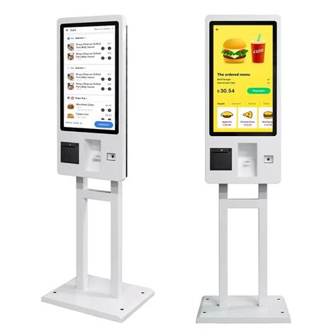 21 5 Inch Interactive Displays Digital Kiosks Self Ordering Kiosk