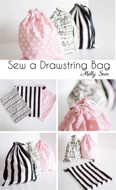 Beginner Sewing Project Learn To Sew A Drawstring Bag Melly Sews