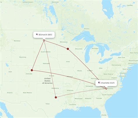 Flights From Charlotte To Bismarck Clt To Bis Flight Routes