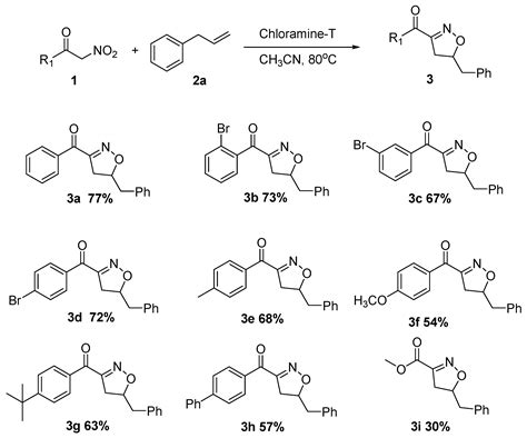 3-Benzoylisoxazolines by 1,3-Dipolar Cycloaddition: Chloramine-T