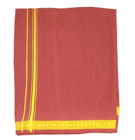 Men Salmon Small Border Cotton Dhoti At Rs 100 Piece Cotton Dhoti In