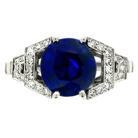 Antique Sapphire and Diamond Cocktail Rings - 40,496 For Sale at ...