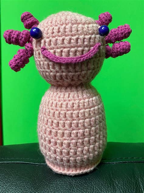 Inspired By Minecraft Axolotl Crochet Plush Toy Etsy