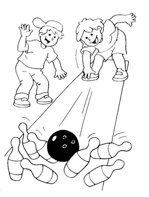 Coloriage Quille de Bowling télécharger et imprimer gratuit sur