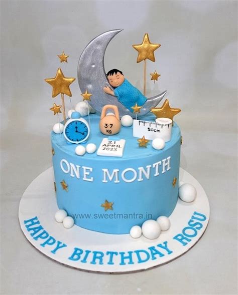 1st month birthday cake - Decorated Cake by Sweet Mantra - CakesDecor