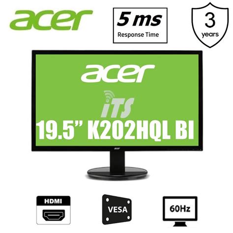 Acer K Hql Abi K Hql Bi E Q Led Monitor Hdmi Shopee