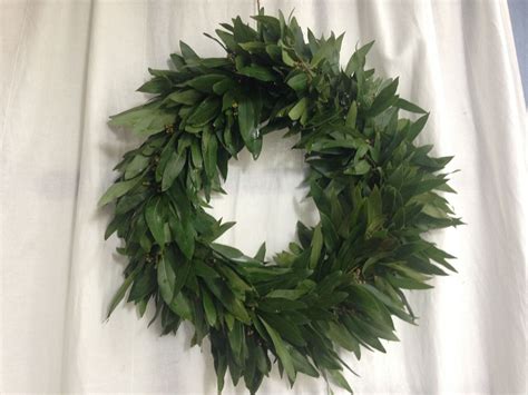 Freshly Harvested Bay Laurel Leaf Wreath Farm Holidays Leaf Wreath