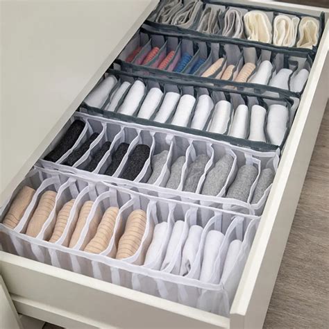 Dormitory Closet Organizer For Socks Home Separated Underwear Storage