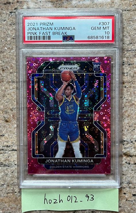 Jonathan Kuminga 2021 Prizm 307 Fast Break Pink 50 Price Guide