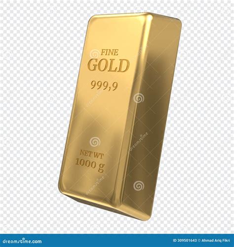 Gold Bar Kg Gold Bullion Shiny Gold Bar D Rendering Illustration