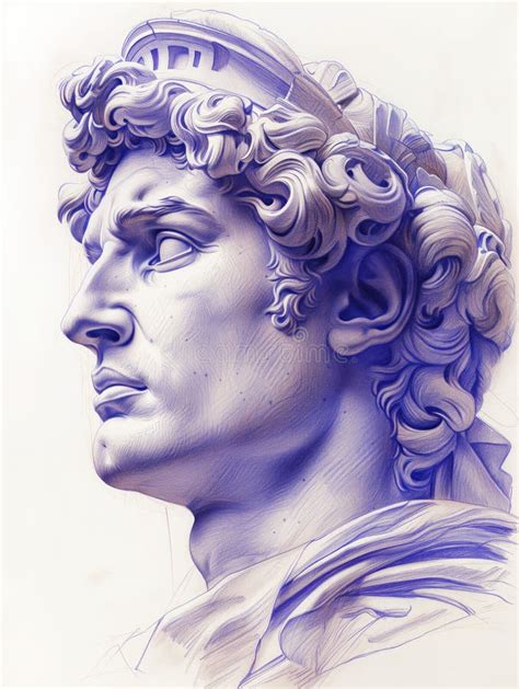 Sketch of a Greek bust stock illustration. Illustration of model ...