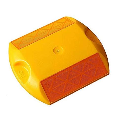 Cat Eye Reflector Plastic Road Stud Yellow White 10 X 10 X 2 Cm 10