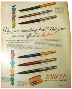 8 Vintage Parker Pen Advertising ideas | parker pen, parker fountain ...