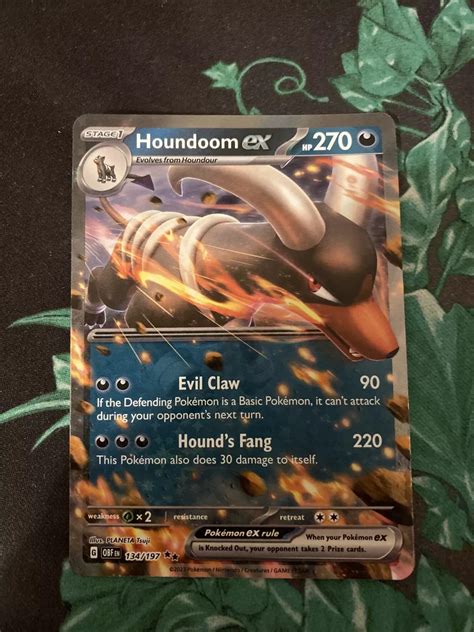 Pokemon Scarlet And Violet Obsidian Flames Houndoom Ex