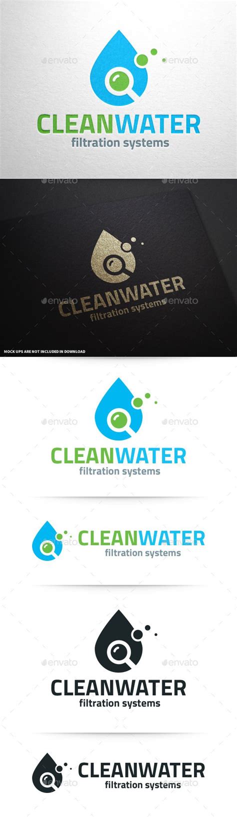 Clean Water Logo Template | Water logo, Logo templates, Logo design ...