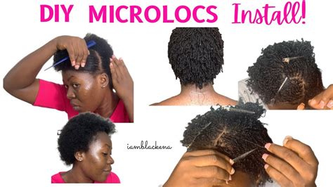 Tiny Microlocs Installation Short Hair Diy Two Strand Twist Youtube