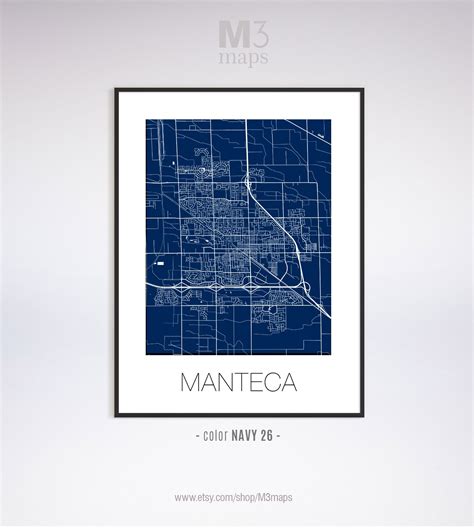 Manteca California Manteca CA Map Manteca Map Manteca - Etsy