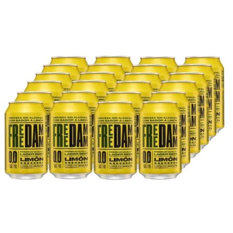 FREE DAMM Cerveza sin alcohol con limón 24x33cl en lata 24 x 0 33L