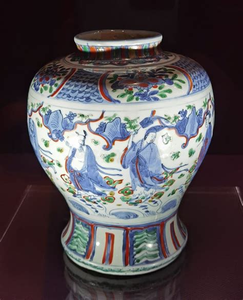 Velha China Ming Dinastia Wanli Cerâmica Antiga Porcelana Policromo