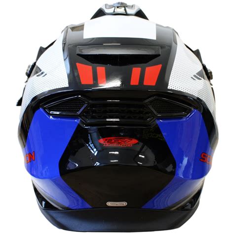 Kask SCORPION ADF 9000 AIR TRAIL Blue Kaski szczękowe sklep MotorMind