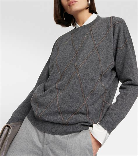 Brunello Cucinelli Sequined Wool And Cashmere Sweater Brunello Cucinelli