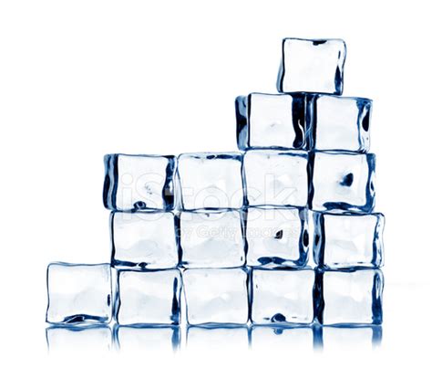 Ice Cubes Isolated On White Stock Photo Royalty Free Freeimages