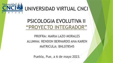 Proyecto Integrador Psicologia Evolutiva Ii Youtube