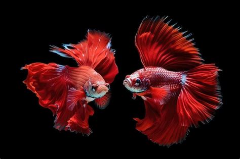 Pez Betta Media Luna Pez Luchador Siam S Betta Splendens Foto Premium