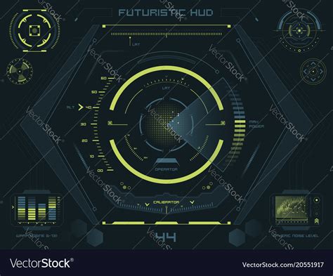 Futuristic Touch Screen User Interface Hud Vector Image