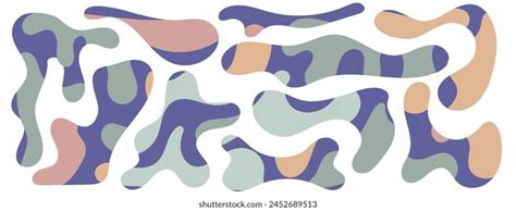 Freeform Blob Shapes Abstracts Amoeba Shapes Stock Vector Royalty Free