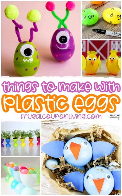 Plastic Easter Egg Crafts. | Plastic easter egg crafts, Egg crafts ...