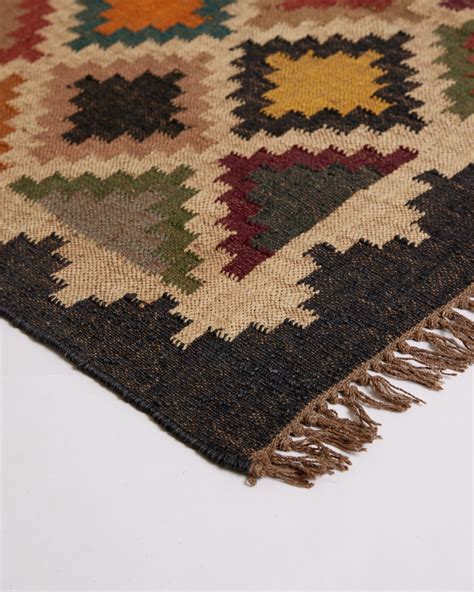 Wool Jute Kilim Handwoven Dhurrie Rug Etsy