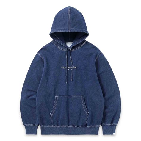 Indigo Dyed Hoodie Indigo Blue Subtype