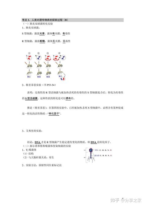 高中生物必修2《遗传与进化》复习提纲 知乎