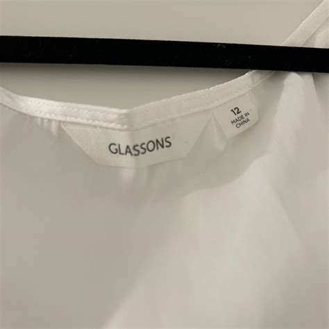 Glassons White Front Tie Top Never Worn Size Depop