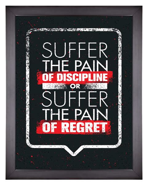 Next Bazaar Motivational Poster Quote Suffer The Pain Of Discipline